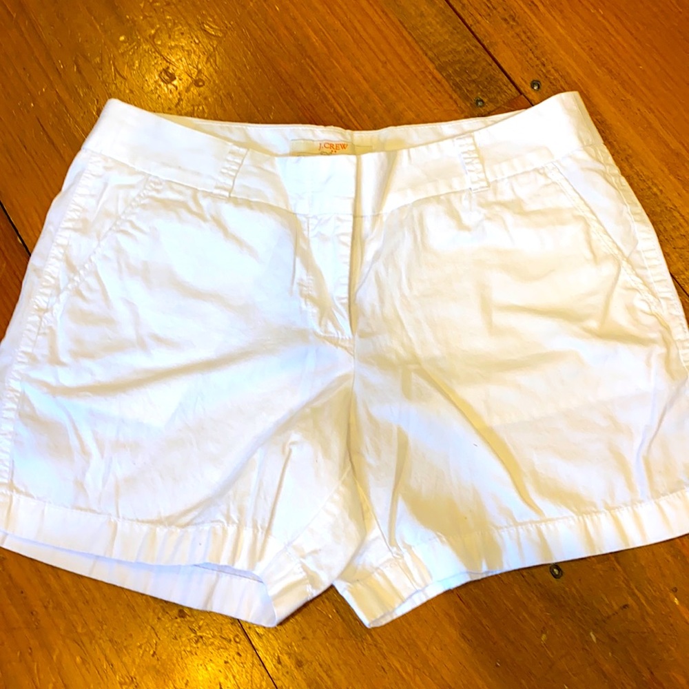 JCrew white chino shorts
